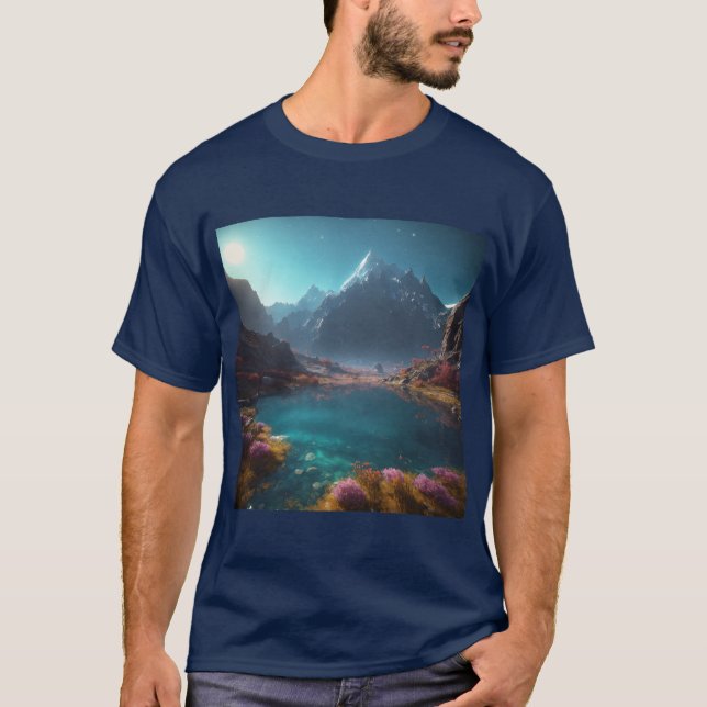 "Renascer no Lago do Mundo - Camisa Gráfica" (Frente)