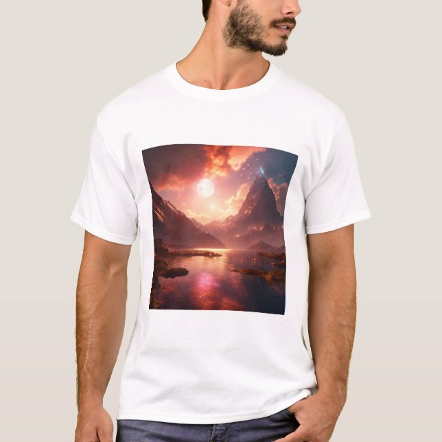 "Renascimento Seraphim: A Camiseta Fantasia 3D do  (Frente)