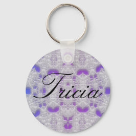 renda azul Tricia chaveiro