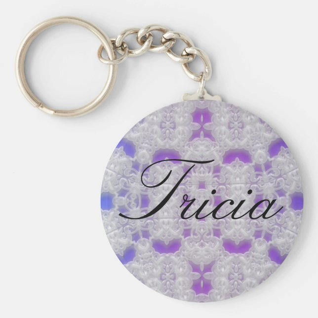 renda azul Tricia chaveiro (Frente)