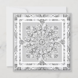 Renda cerâmica cartão cinza preto