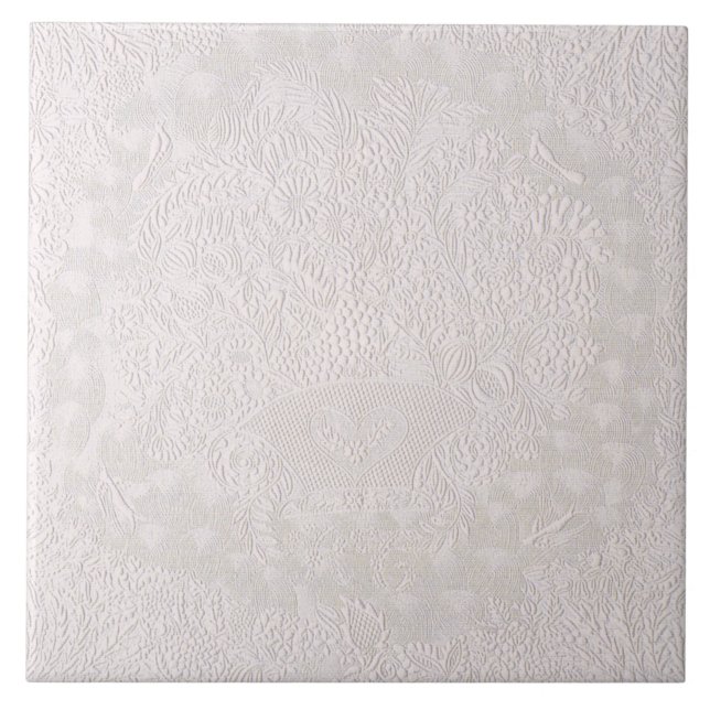 Renda Decorativa Rosa Sobre Branco (Frente)