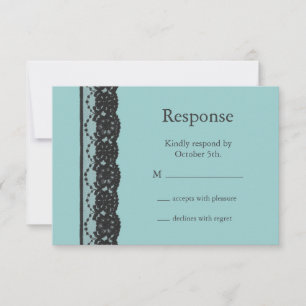 Renda Francesa Teal RSVP