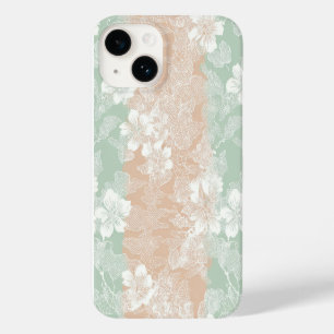 Renda Pastel Floral Pêssego Menta