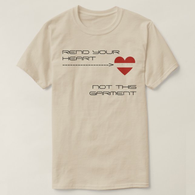 Renda Seu Coração — Não esta Camiseta (Frente do Design)