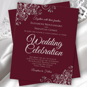Rendimento de Silver no Convite para Casamento de 