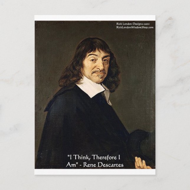 Rene Descartes "Eu Penso Logo" Presentes & Cartões (Frente)