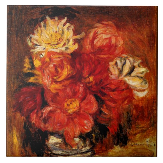 Renoir - Dahlias, fine art painting, (Frente)