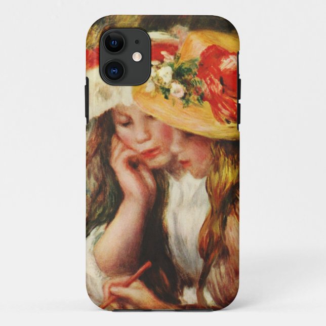 Renoir duas meninas que lêem nas capas de iphone (Verso)
