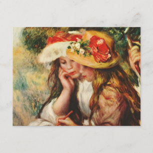 Renoir duas meninas que lêem nos convites do