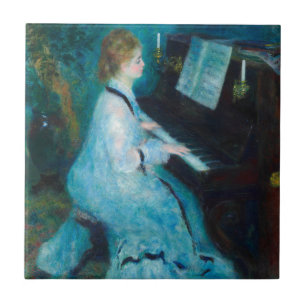 Renoir Mulher Impressionista do Piano Vintage