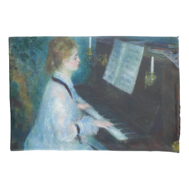 Renoir Mulher Impressionista do Piano Vintage (Frente)