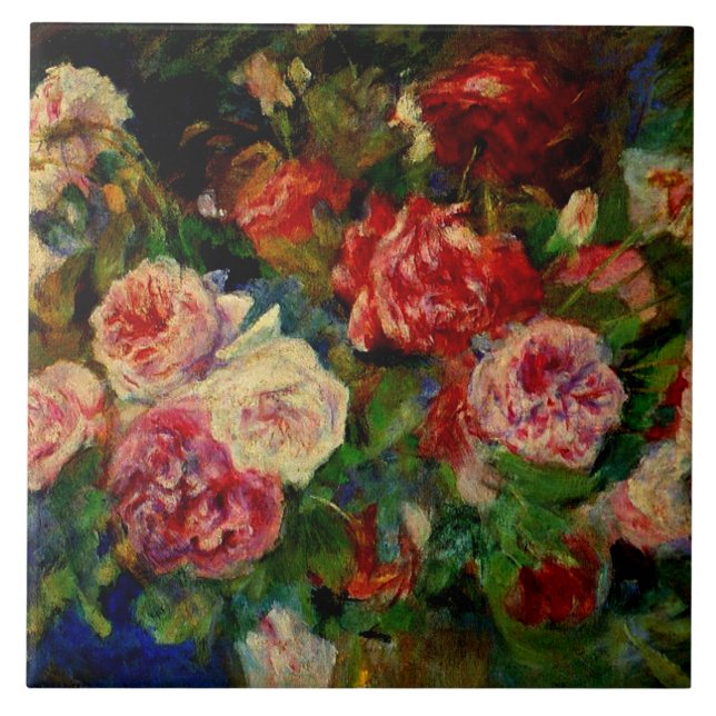 Renoir - Rosas, pintura famosa, (Frente)