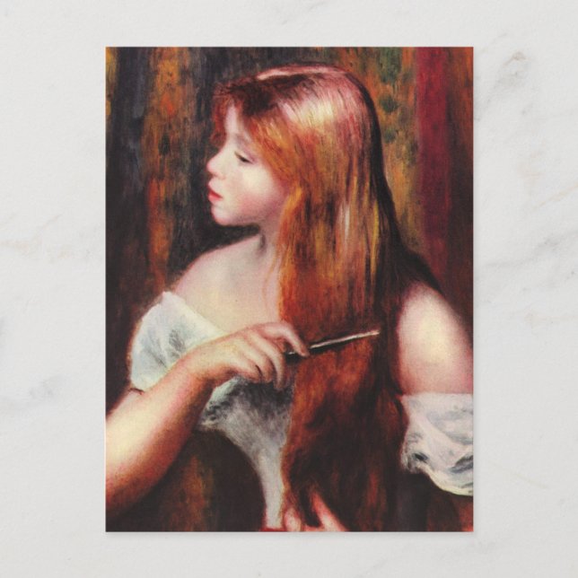 Renoir Young Girl Comendo Seu Cartão De Cabelo (Frente)