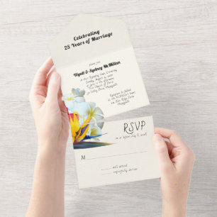 Renovação de Vow do Casamento das Flores Tropicais