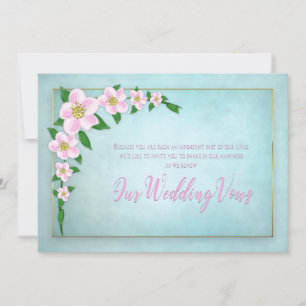 Renovando Convite de Vows de Casamento - Blossomas