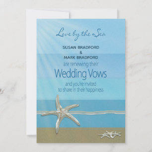 Renovar Convite De Vows De Casamento, Oceano, Star