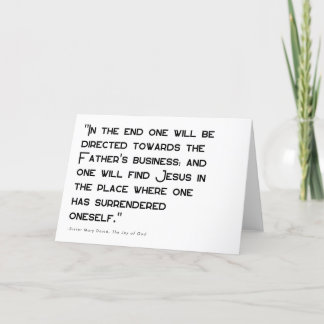 Renúncia e Paz - Cartão Saudável Religioso