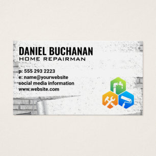 Reparador Parede de tijolos pintada