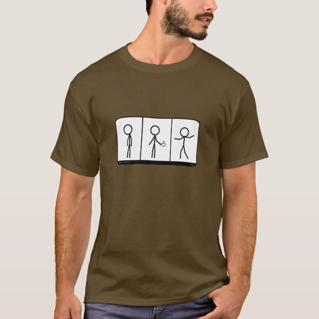 Repetir conforme necessário, camiseta de café (Frente)