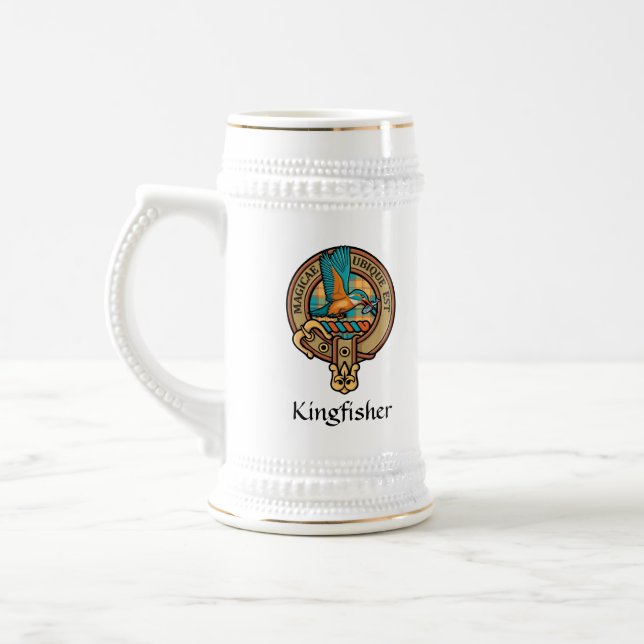Repouso de Kingfisher sobre Caneca de cerveja de C (Esquerda)