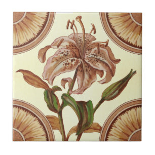 Repro 1885 Lily Transferware Vitoriano Asiático