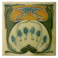 Repro Alemão Jugendstil Art Nouveau Multi Floral