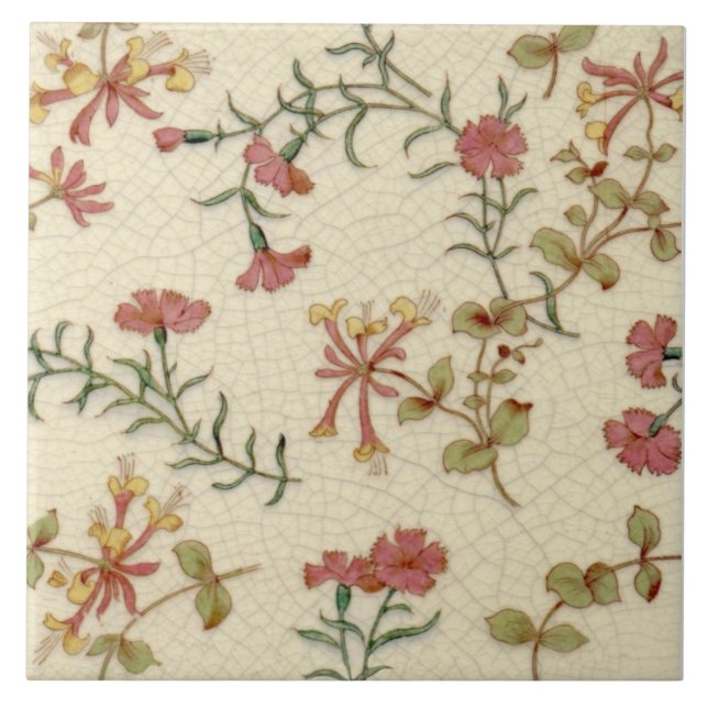 Repro Antique Minton Honeysuckle e Pinks sobre mar (Frente)