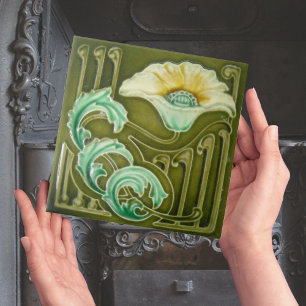 Repro Art Nouveau Azulejo Floral