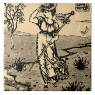 Repro Art Nouveau Moderno Pequeno Esboço Bo Peep