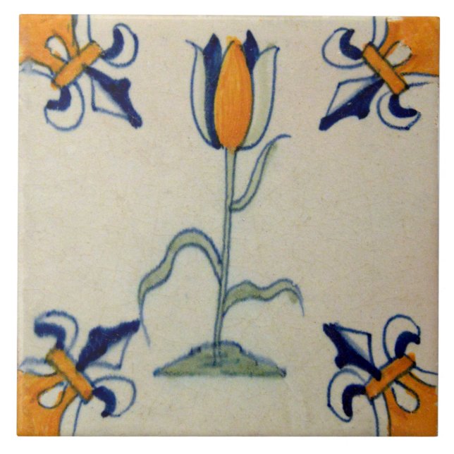 Repro Azulejo de exclusão de tulipas amarelas trad (Frente)