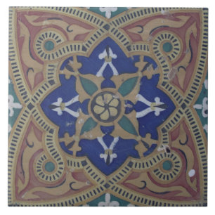 Repro Azulejo de Padrão Floral Colorido Português