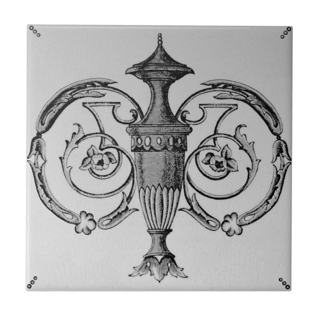 Repro de Transferência de Urn Antiquado Neoclássic (Frente)