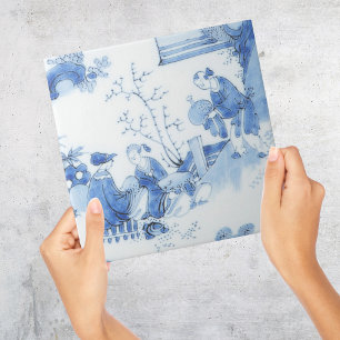 Repro Delft Azulejo Blue Chinoiserie