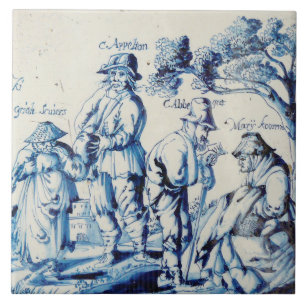 Repro Delft Azulejo Blue Les Gueux