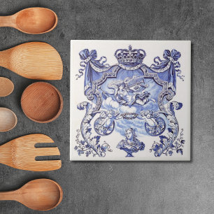 Repro Delft Azulejo Blue Royalty Bust