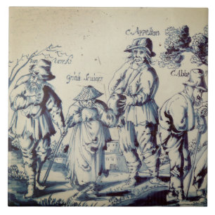 Repro Delft Azulejo Les Gueux Antique