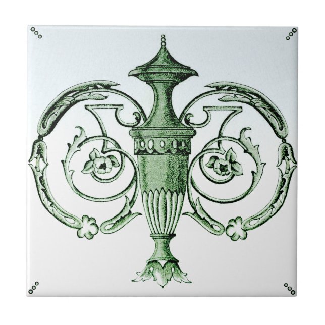 Repro do Transferware NeoClassic Green Urn 1880s (Frente)