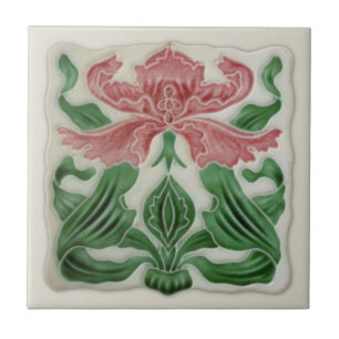 Repro English Art Nouveau H.A. Ollivant Azulejo c.