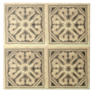 Repro Espanhol Padrão Floral alivio Faux Til