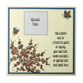 Repro French Longwy Cherry Blossoms Butterflies