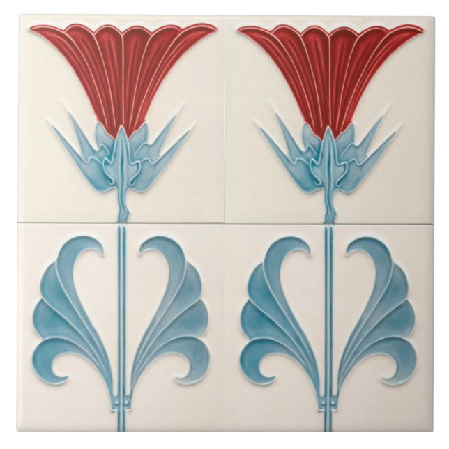 Repro German Art Nouveau Jugendstil Flower (Frente)