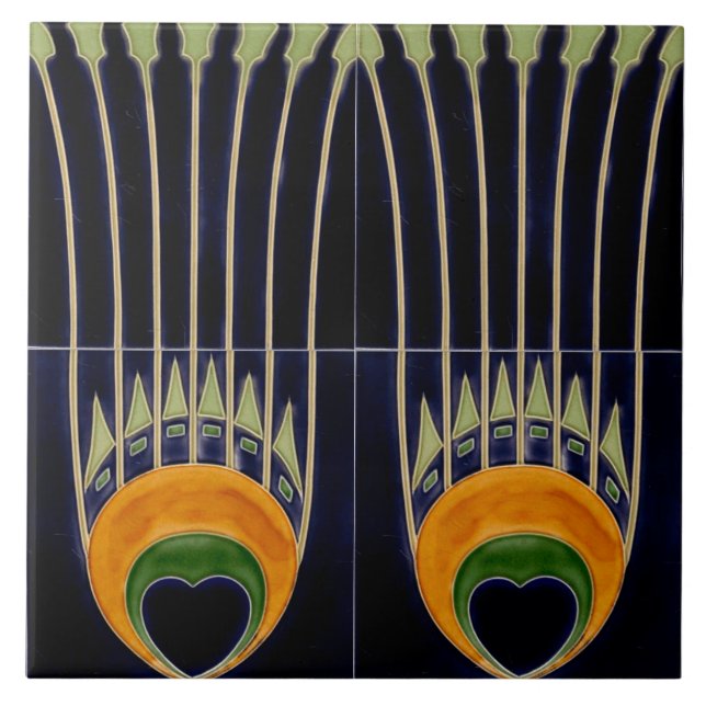 Repro German Art Nouveau Jugendstil Frieze Border (Frente)