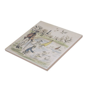 Repro Hyde Park Pond pato de Londres Azulejo vitor