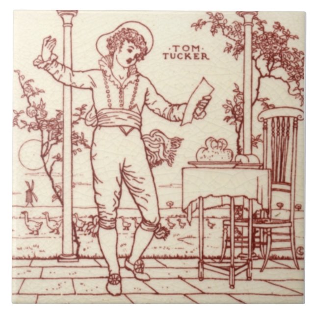 Repro Maw Crane Pequeno Tommy Tucker Nursery Rhyme (Frente)