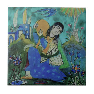 Repro, Percussionista Quajar Persa Colorida Brilha