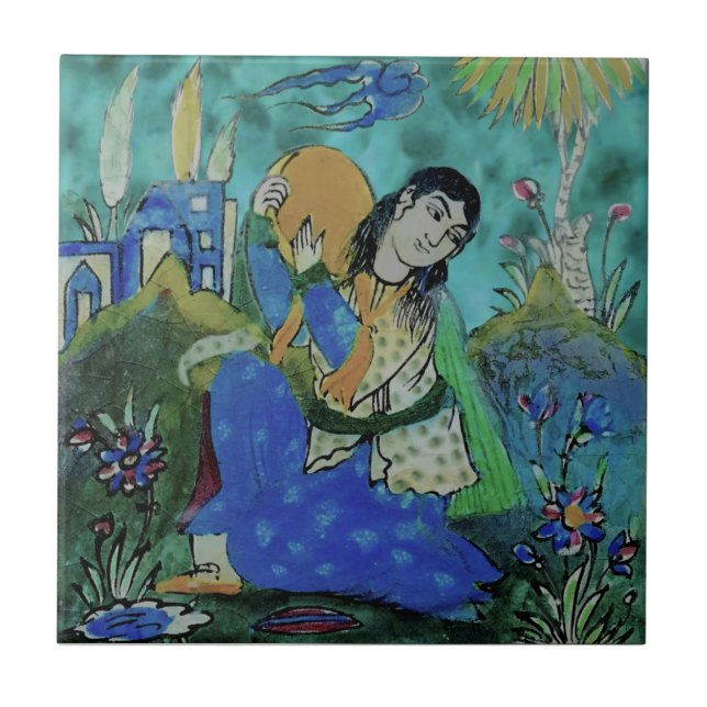 Repro, Percussionista Quajar Persa Colorida Brilha (Frente)