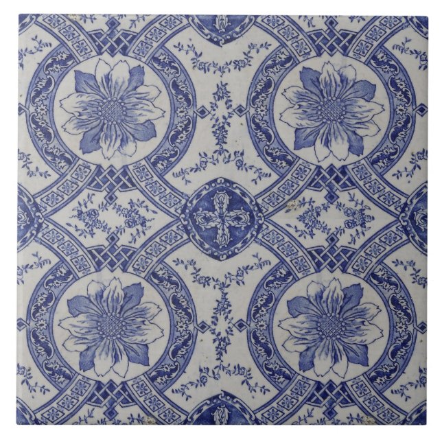 Repro Português Azulejos Geométricos Floral (Frente)