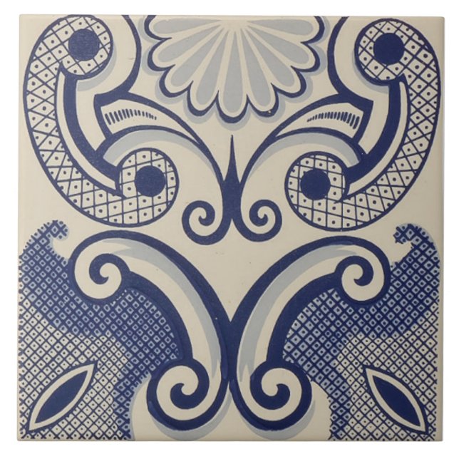 Repro Português Azulejos Geométricos Floral (Frente)