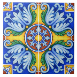 Repro Português Azulejos Geométricos Floral